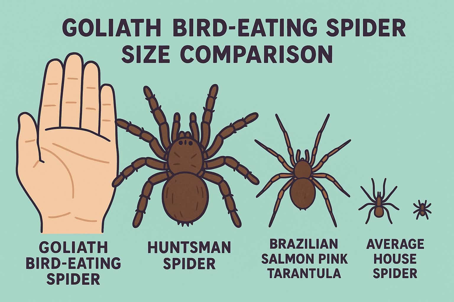 How Big Are Goliath Bird Eating Spiders