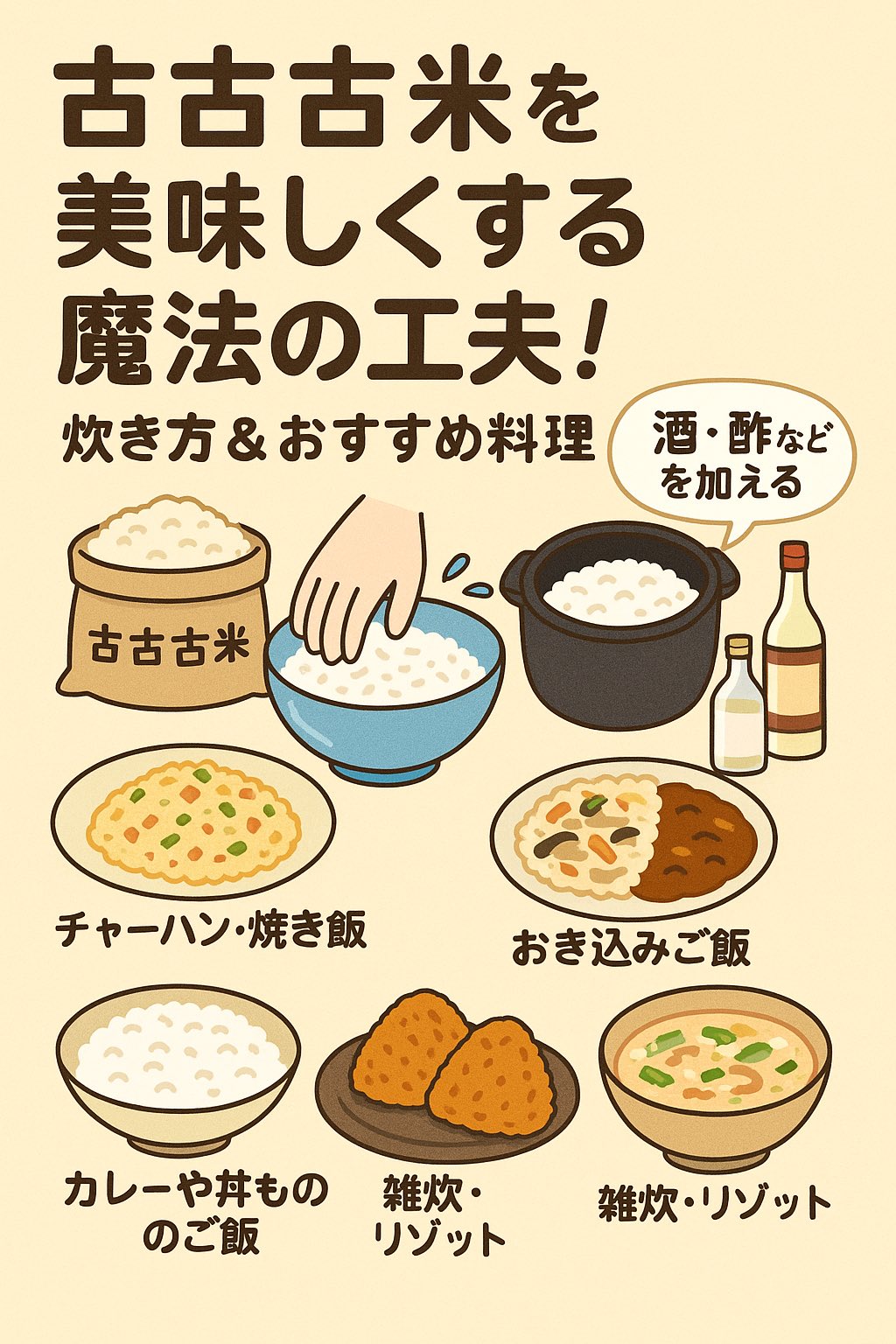 古古米の美味しい炊き方｜パサつきと古米臭を消すプロの再生術