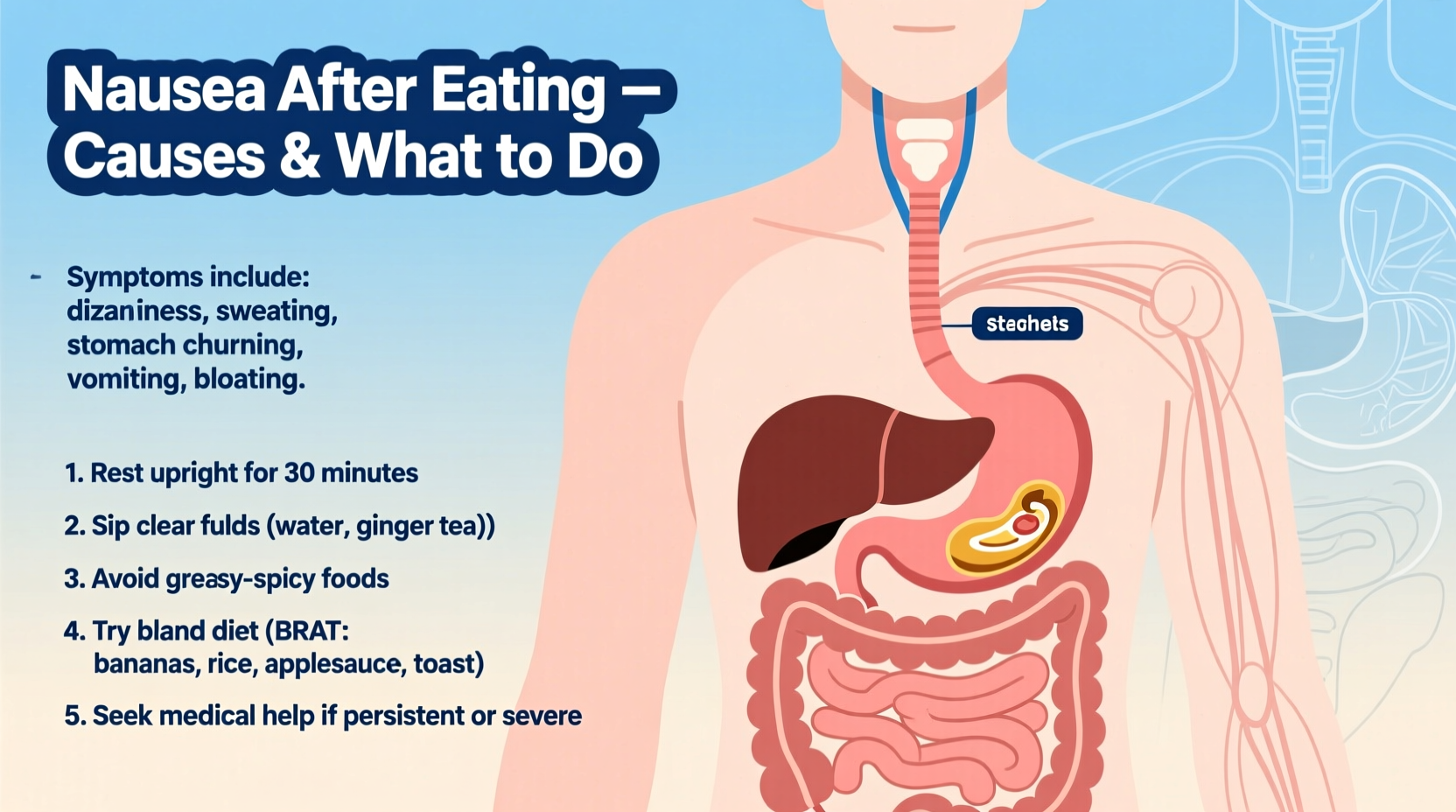 Feeling Nauseous After Eating and Drinking