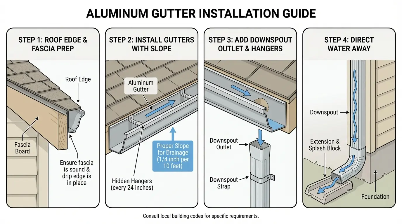 How to Install Gutters on a House