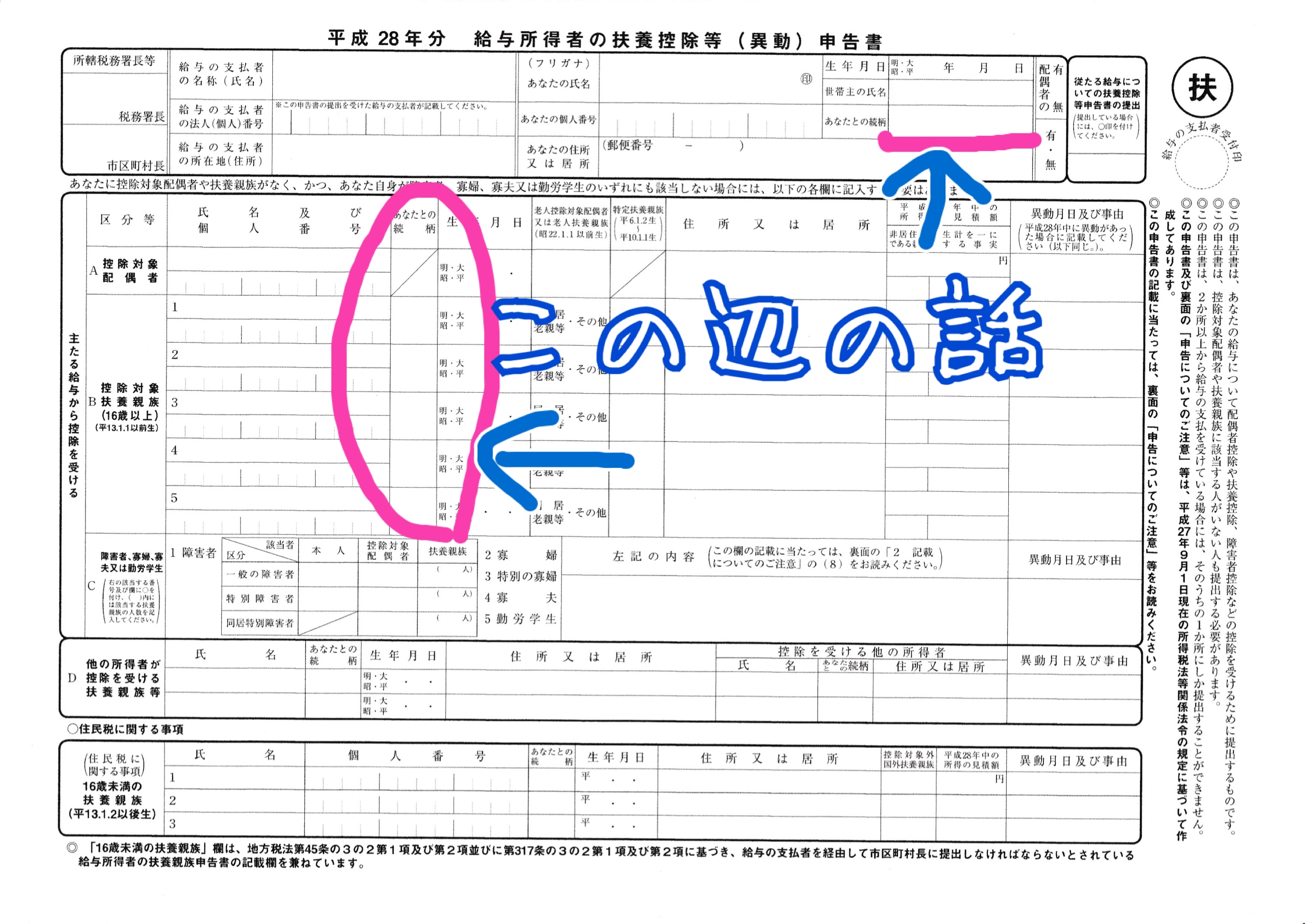 本人との続柄の正しい書き方｜住民票・年末調整で迷わない完全早見表