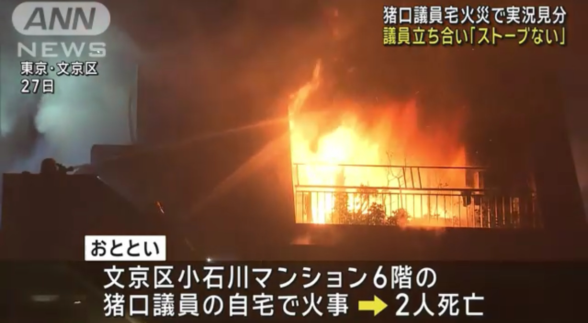 猪口邦子議員の自宅火災の真相とは？出火原因や家族の安否と現在