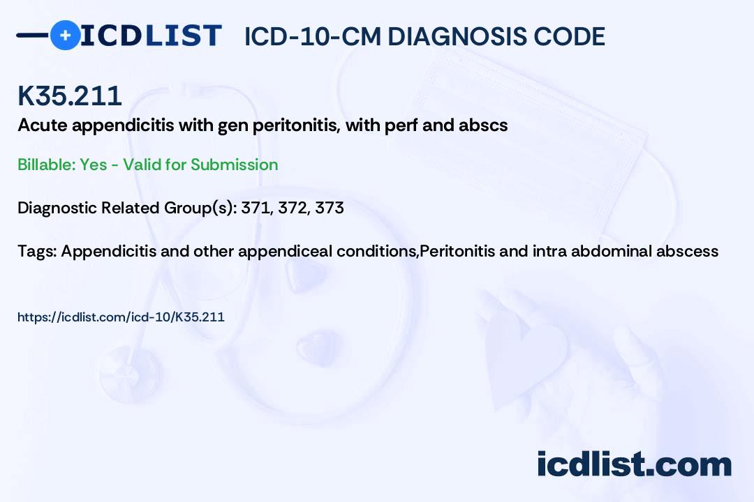 Appendicitis Icd 10