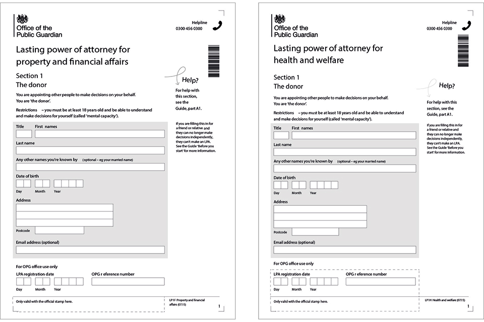 Register Lasting Power of Attorney Online
