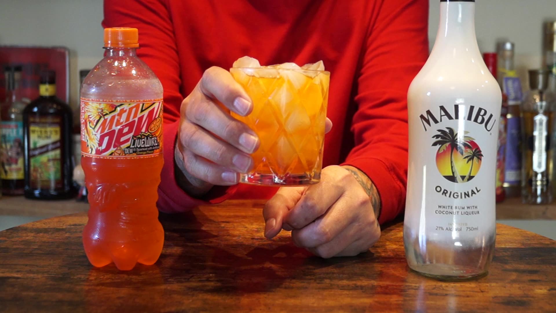 Mountain Dew and Malibu Rum