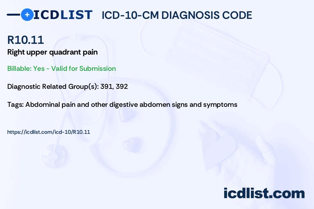 Diagnosis Code R10 11
