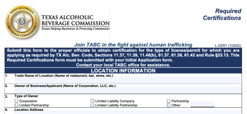 Tabc Certification Age Requirement