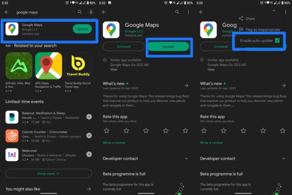How to Update Google Maps Android