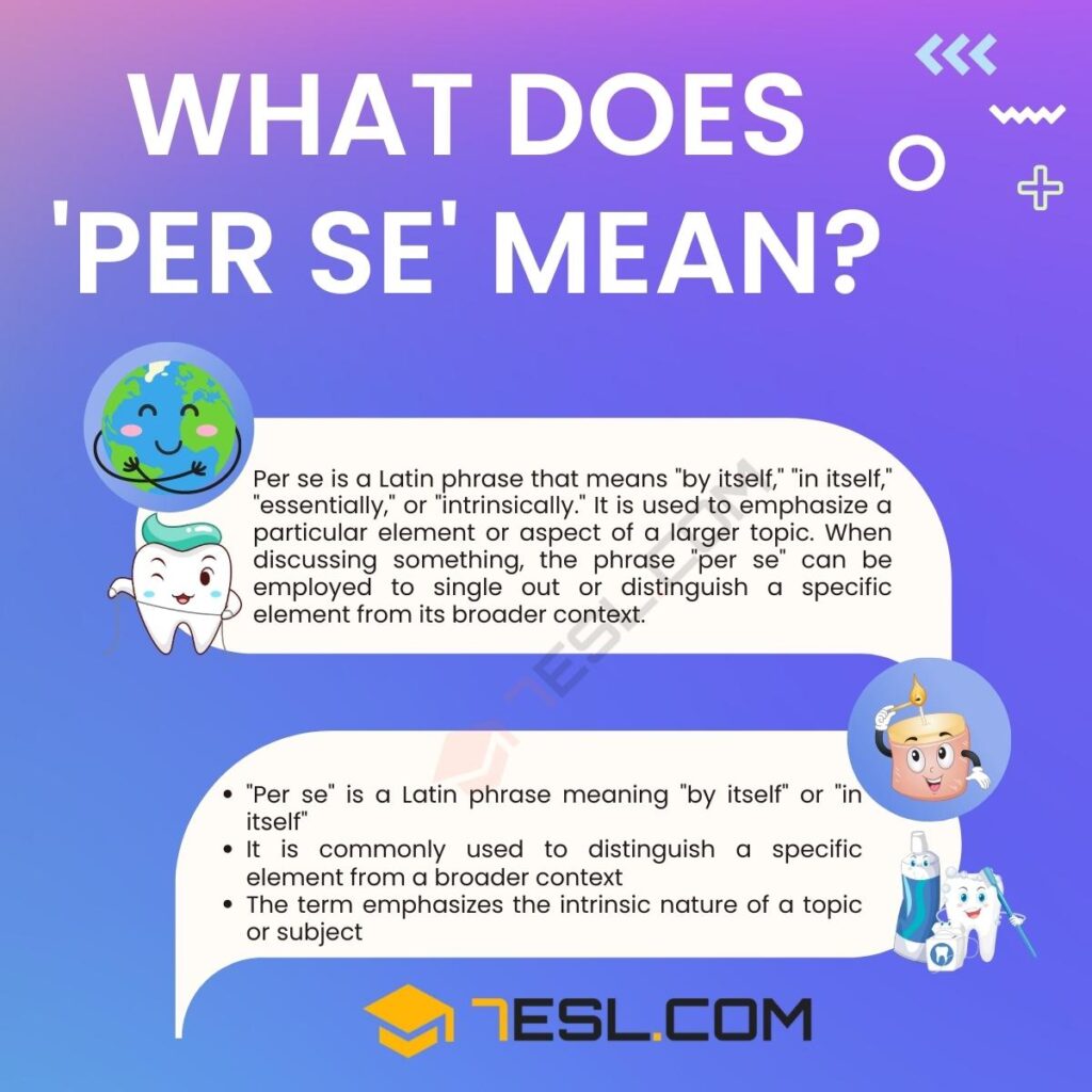英語「Per Se」の意味とは？ネイティブのニュアンスと使い方を解説