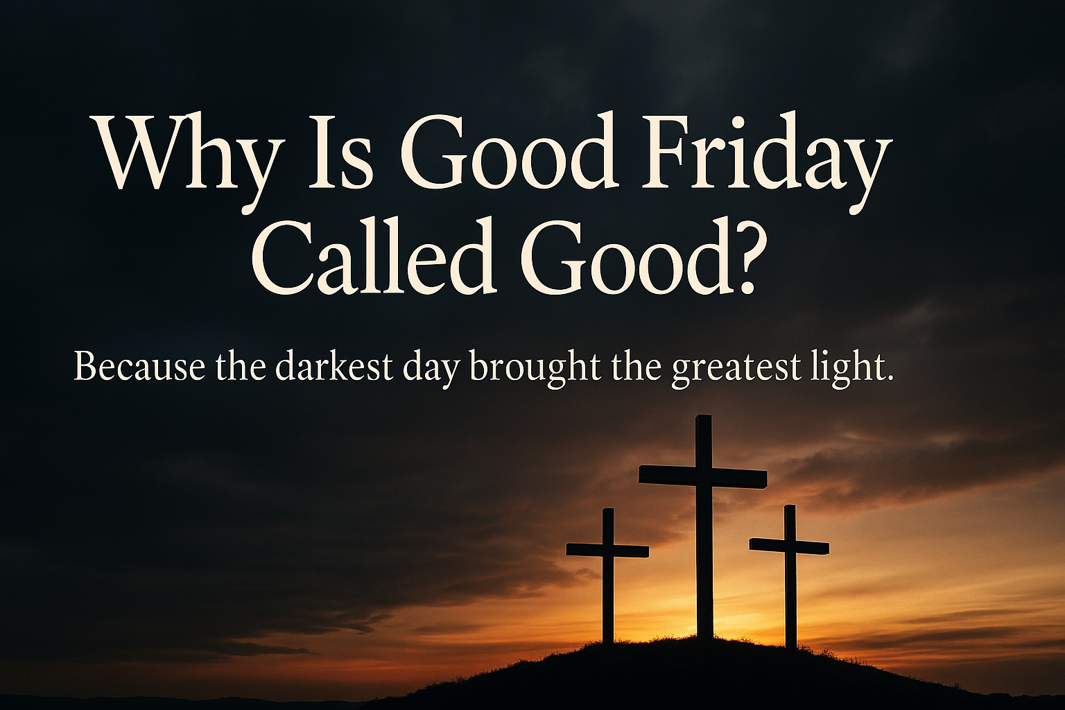 Why Good Friday Called Good Friday