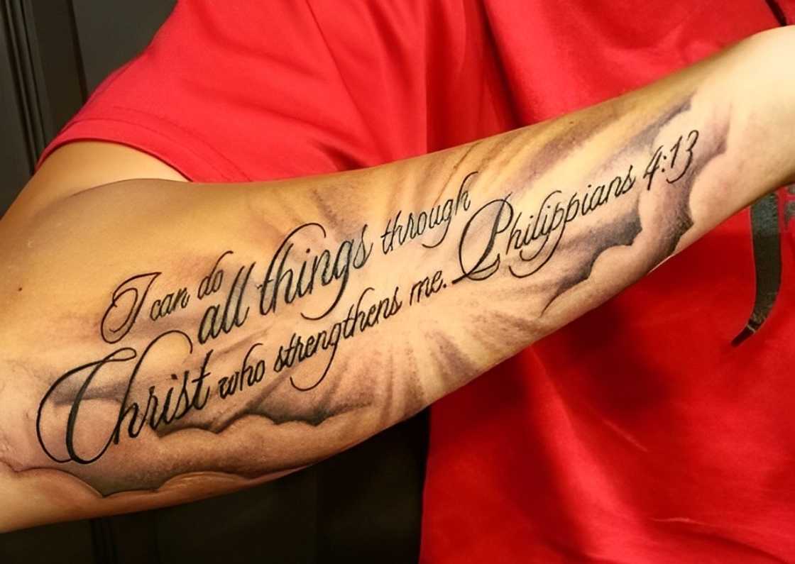Has a Bible Verse Tattooed on His Arm Kpop Military