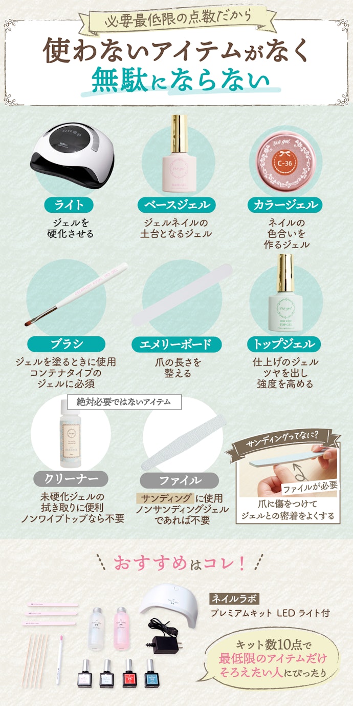 セルフジェルネイル必要なもの完全ガイド！初心者道具と100均の真相