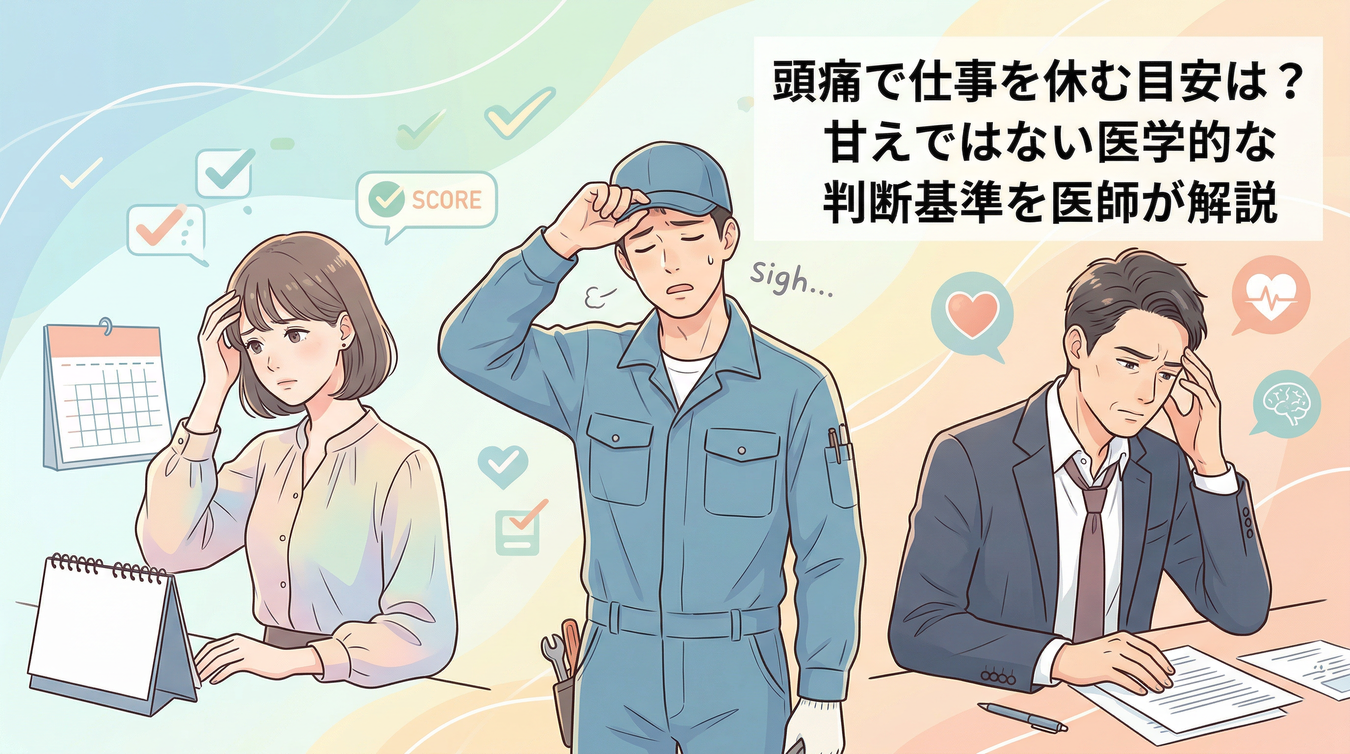 頭痛で仕事を休むのは甘え？罪悪感をなくす判断基準と連絡例文