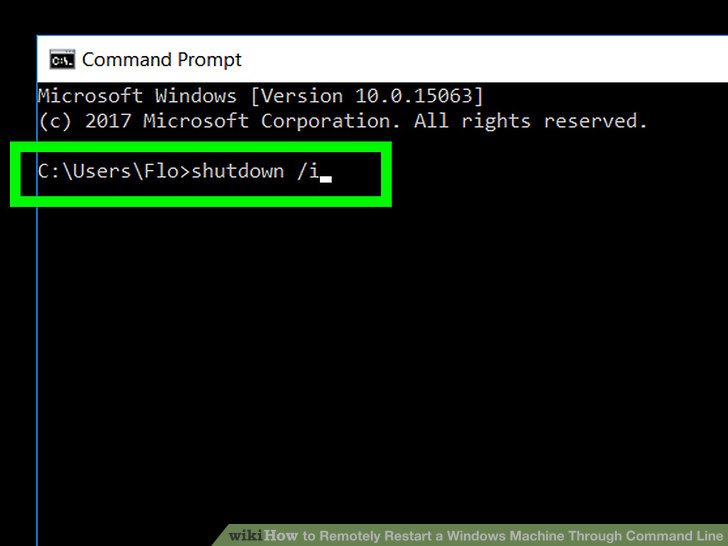 Reboot Windows Command Line