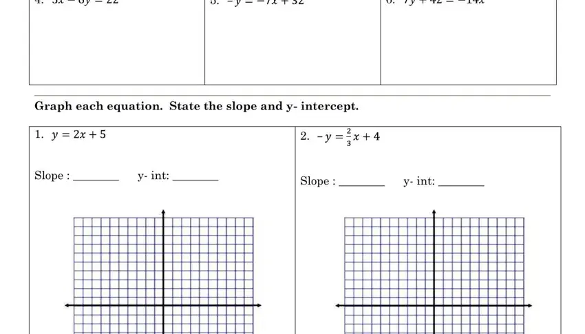 Find Slope and Y Intercept from Graph Worksheet