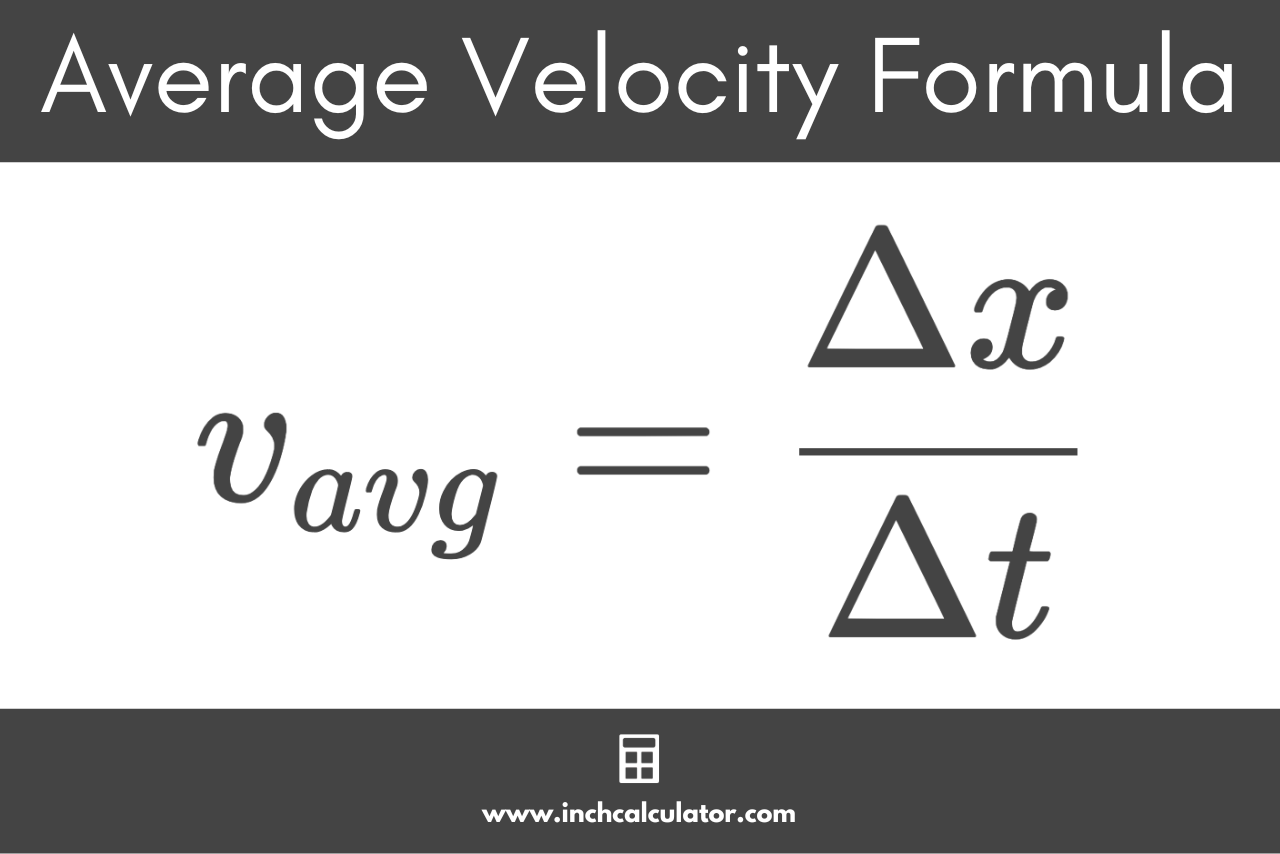 Formula for Average Velocity in Calculus