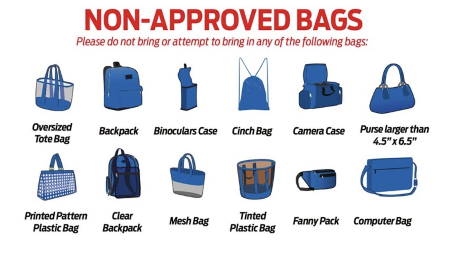 Joe Riley Park Bag Policy