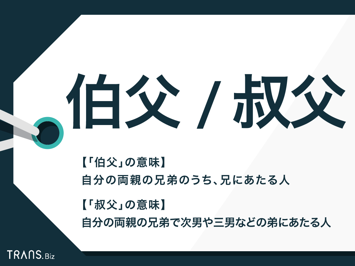 伯父と叔父の違いは父母基準！冠婚葬祭で失敗しない続柄マナーと覚え方