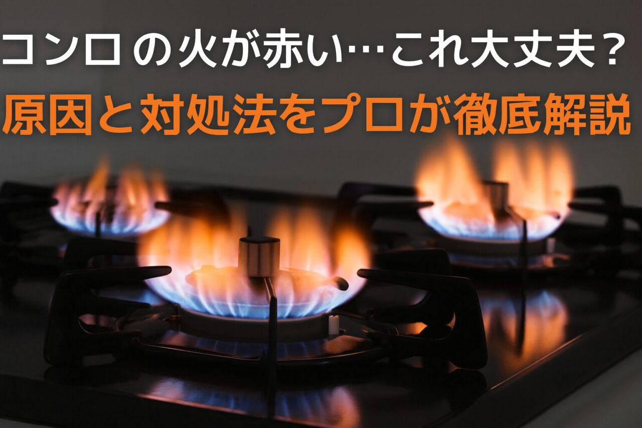 ガスの火が赤い原因とは？加湿器の罠と危険な不完全燃焼の見分け方