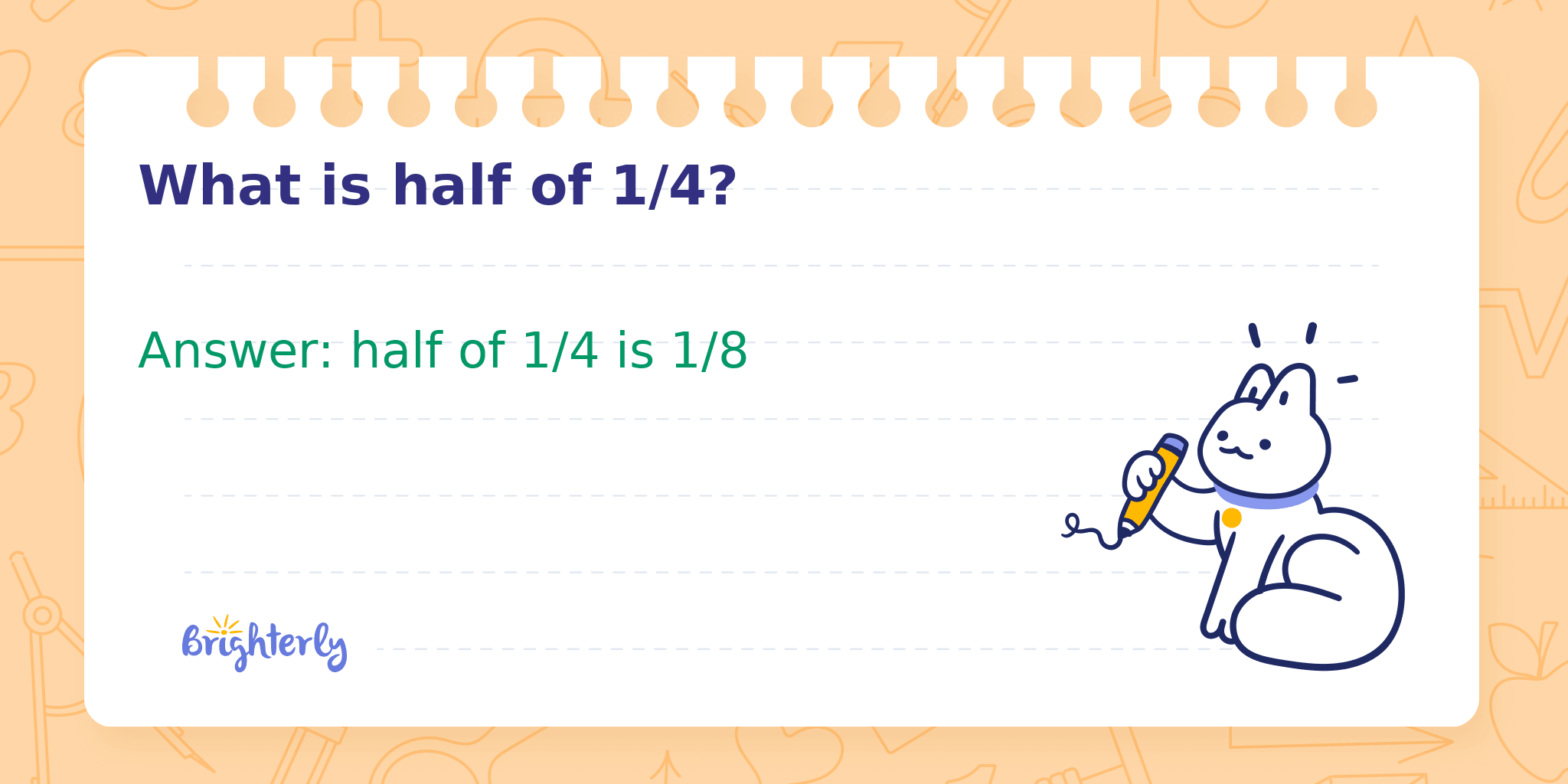 What Is Half of 1 4
