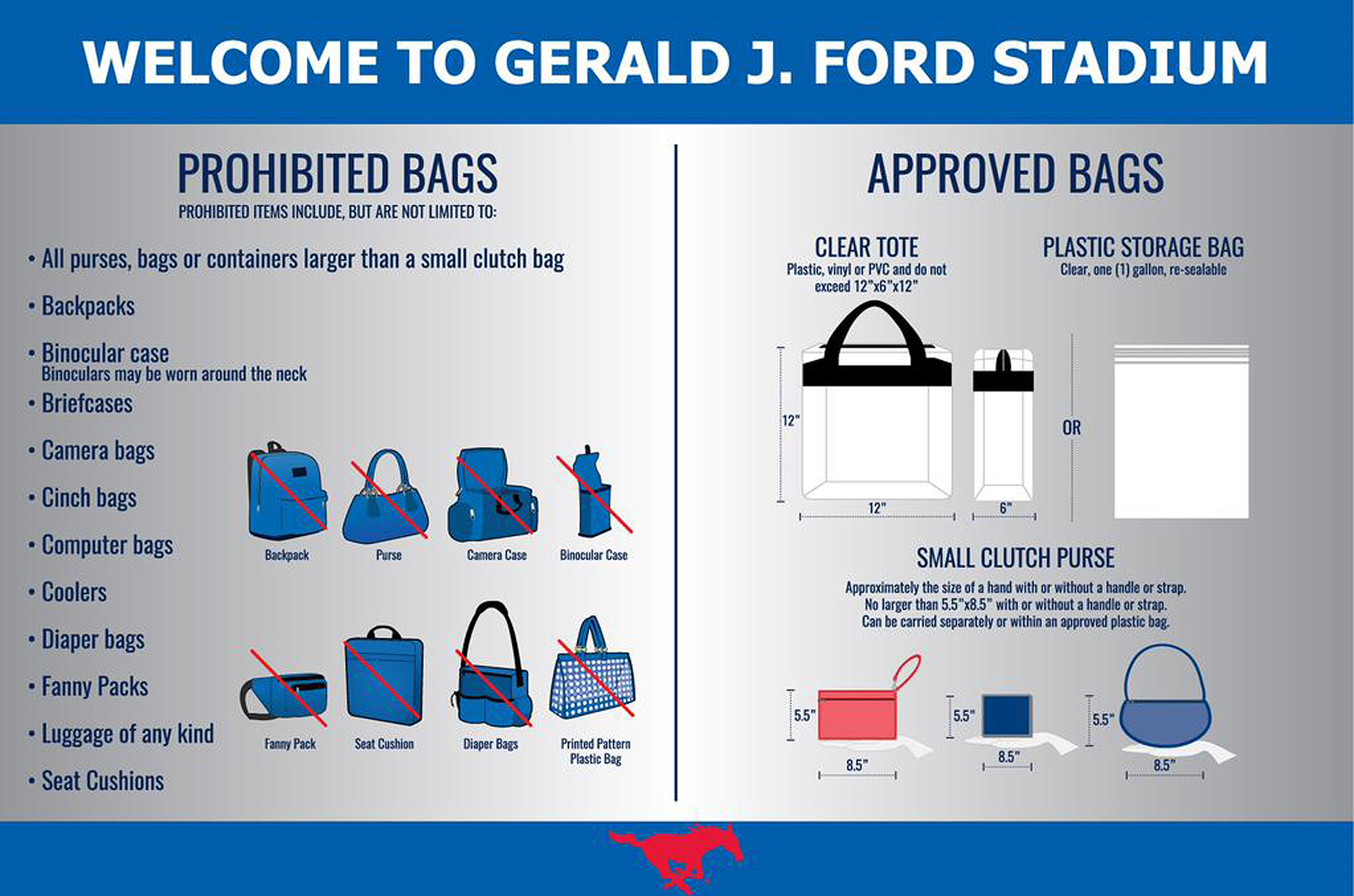 Ford Field Medical Bag Policy