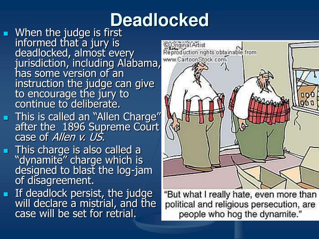 What Does Deadlocked Jury Mean