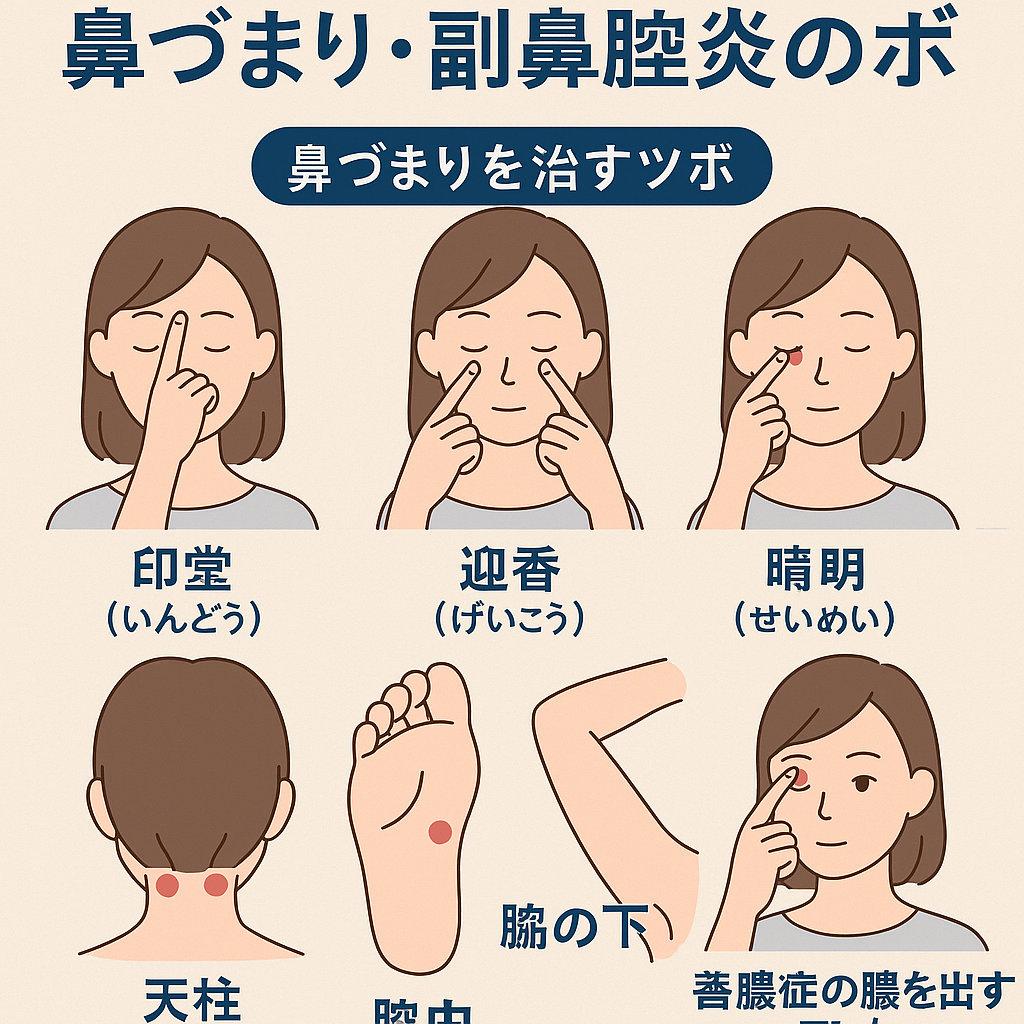 副鼻腔炎のツボで鼻づまり解消！即効で膿を出す押し方と頭痛対策
