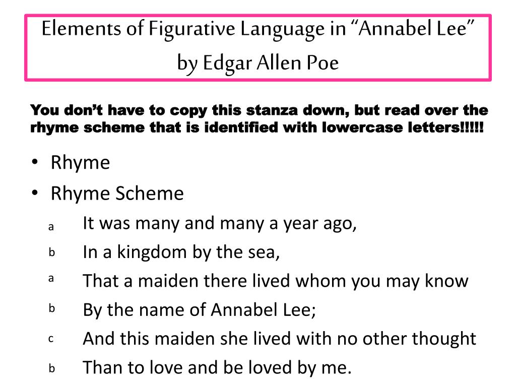 What Is the Rhyme Scheme for Annabel Lee