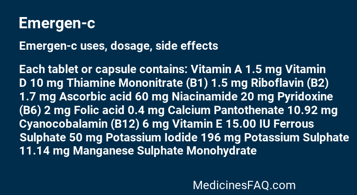 Side Effects from Emergen-C