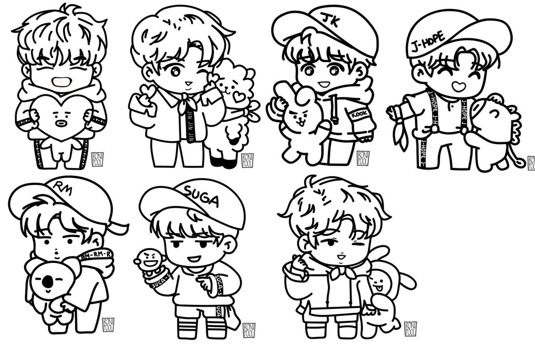 Gacha Life Coloring Page Bts Jungkook