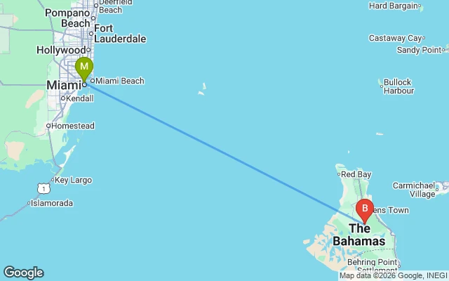 How Far Is Bahamas from Miami