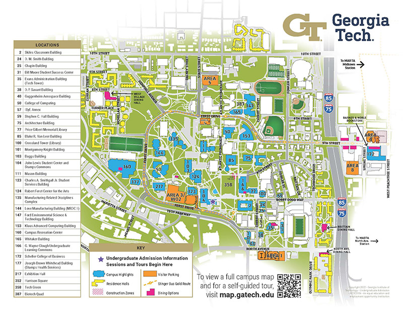 Georgia Tech Map Campus