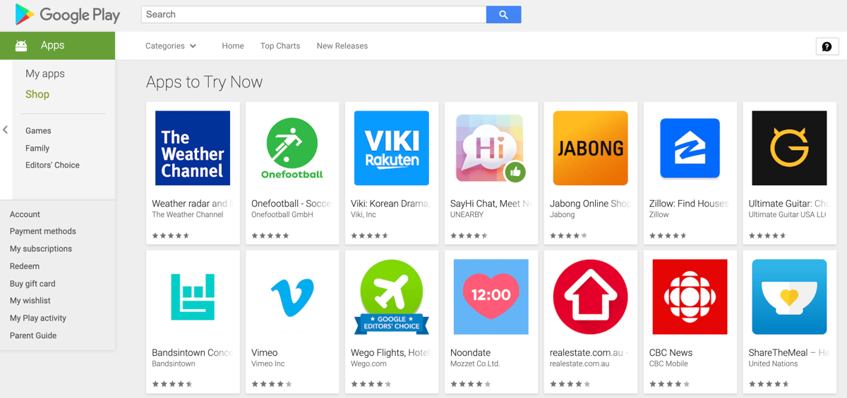 Google Play Store for Instant Apps