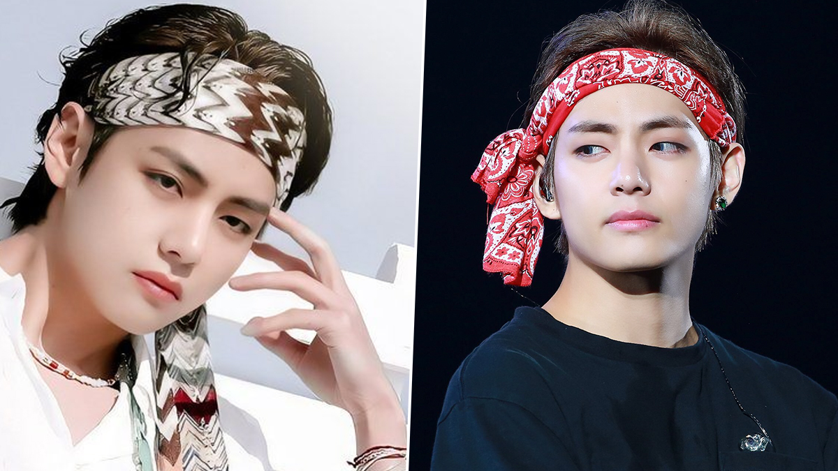 Bts v with a Headband