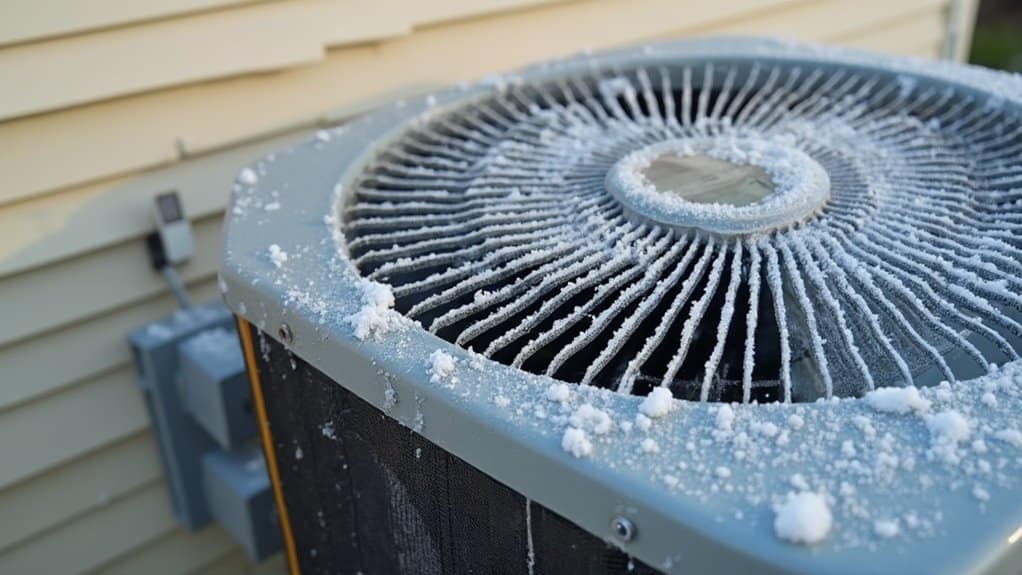 Cold Air Blowing from Heat Pump