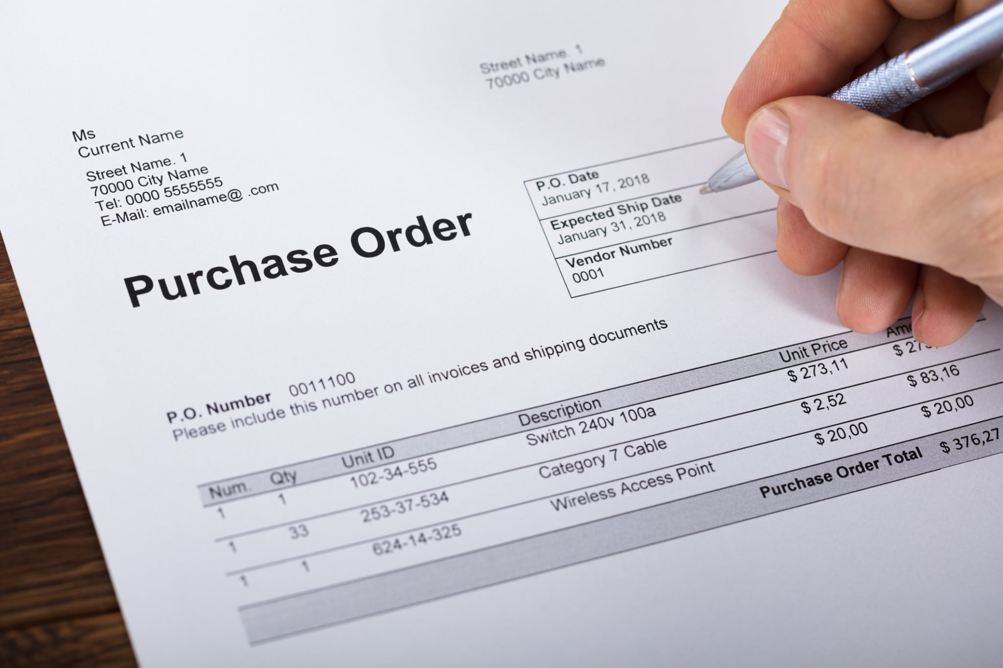 Purchase Orders Meaning
