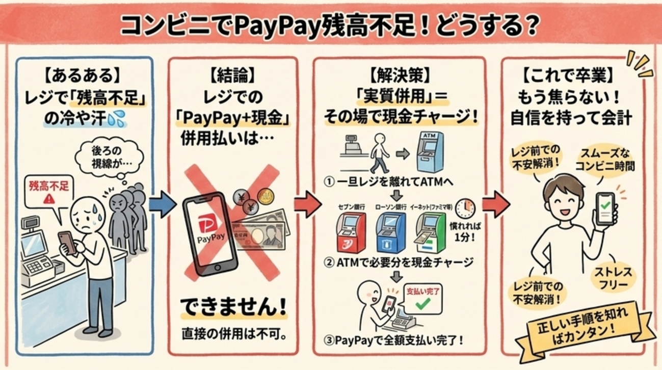 ファミマでPaypayと現金は併用可能？残高不足でも困らない裏ワザ徹底解説