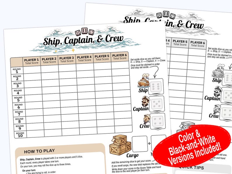 Ship Captain Crew Dice Game Rules Pdf