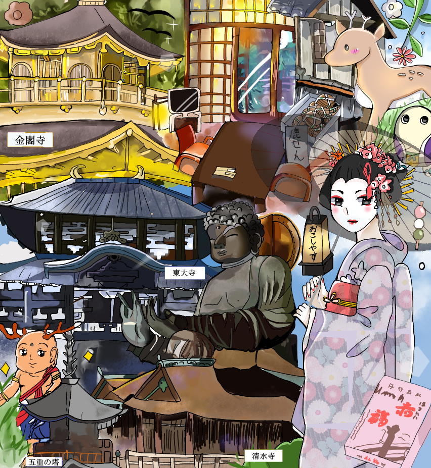 京都修学旅行のイラスト完全ガイド【2026最新】しおり・スライド用無料素材