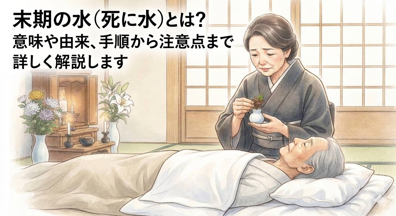 死に水とは？末期の水との違いや正しい順番・作法と意味を徹底解説