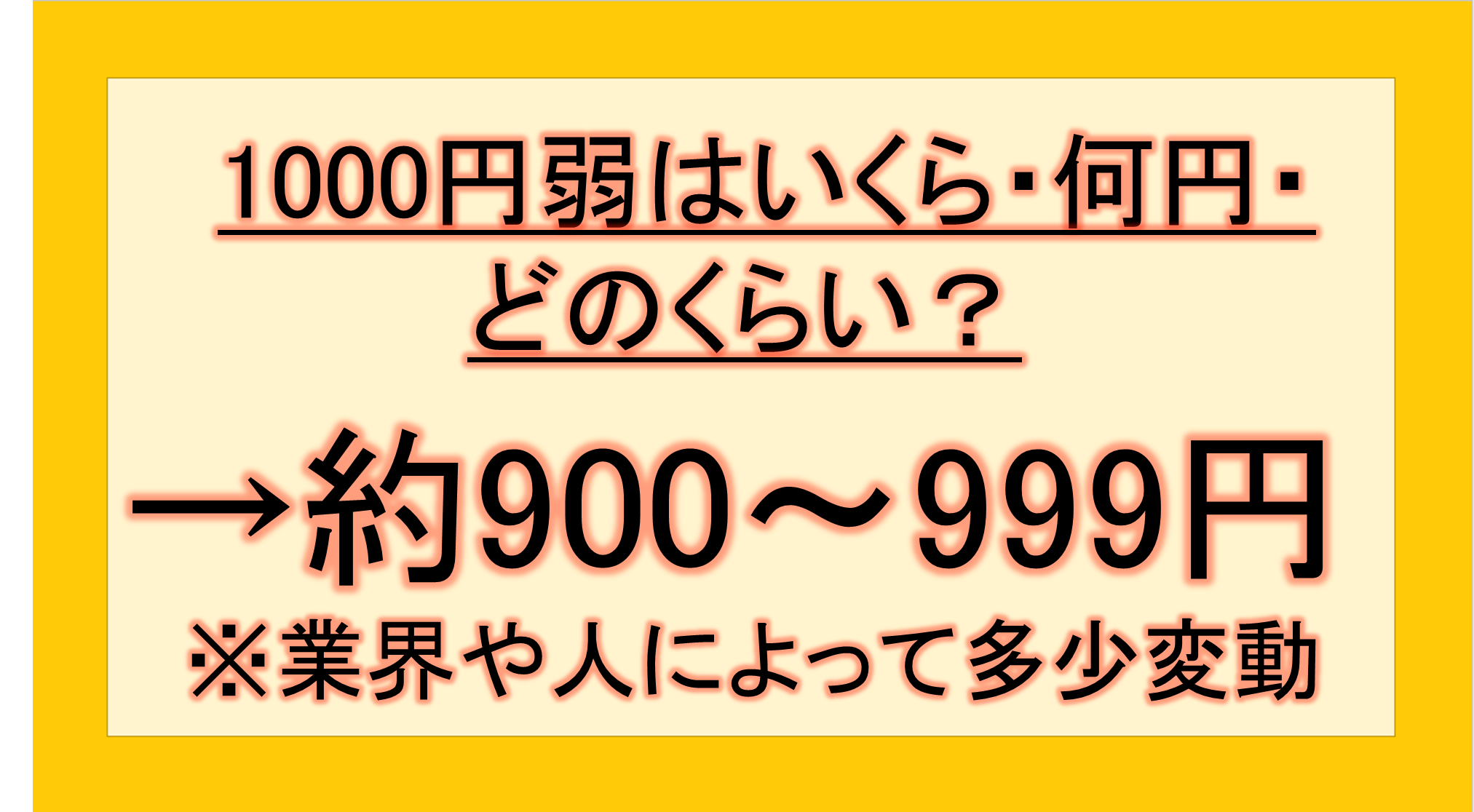 1000円弱はいくら？900円台か超えか「強」との違いと正確な金額範囲