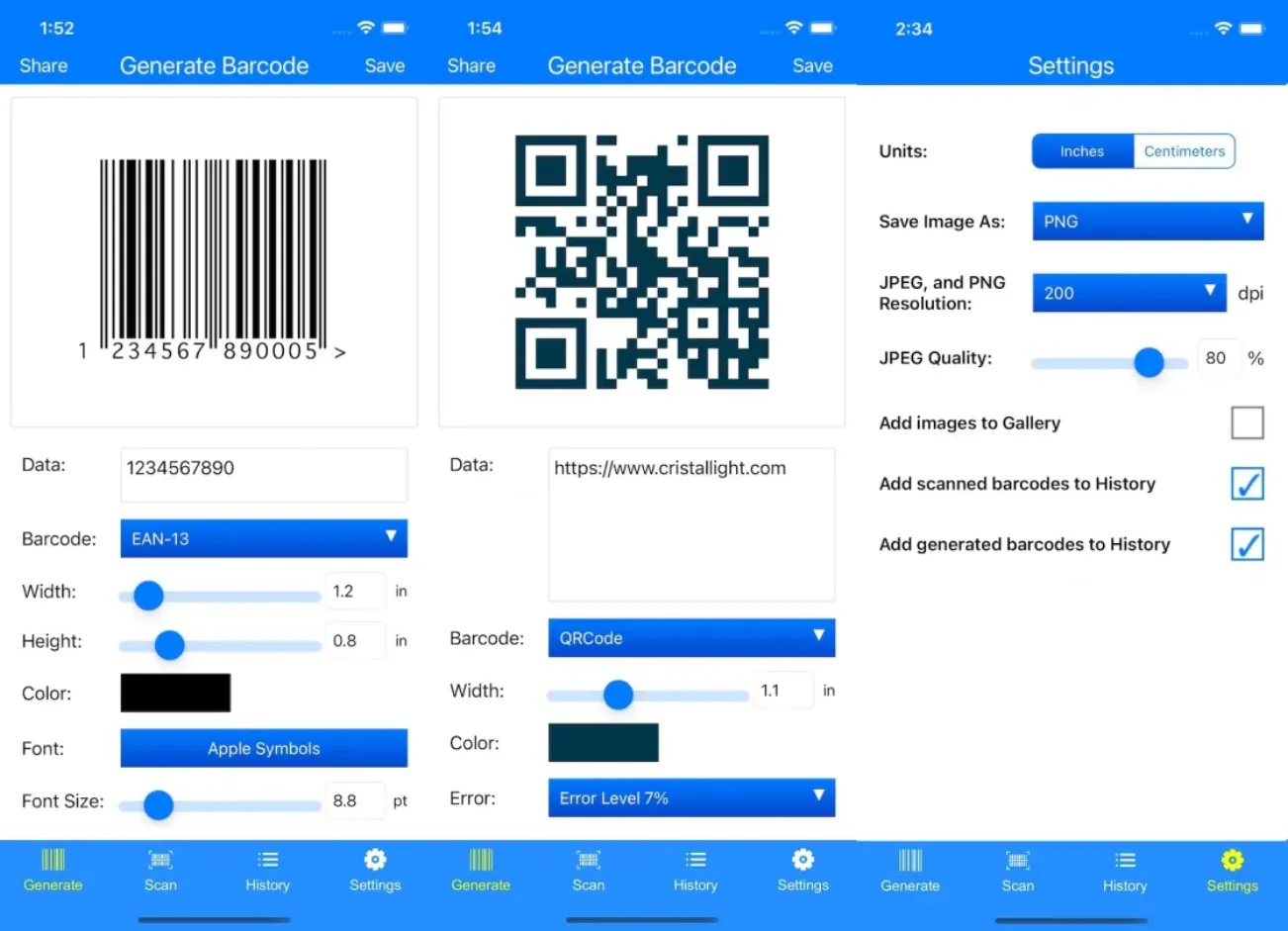 Mobile Barcode Generator