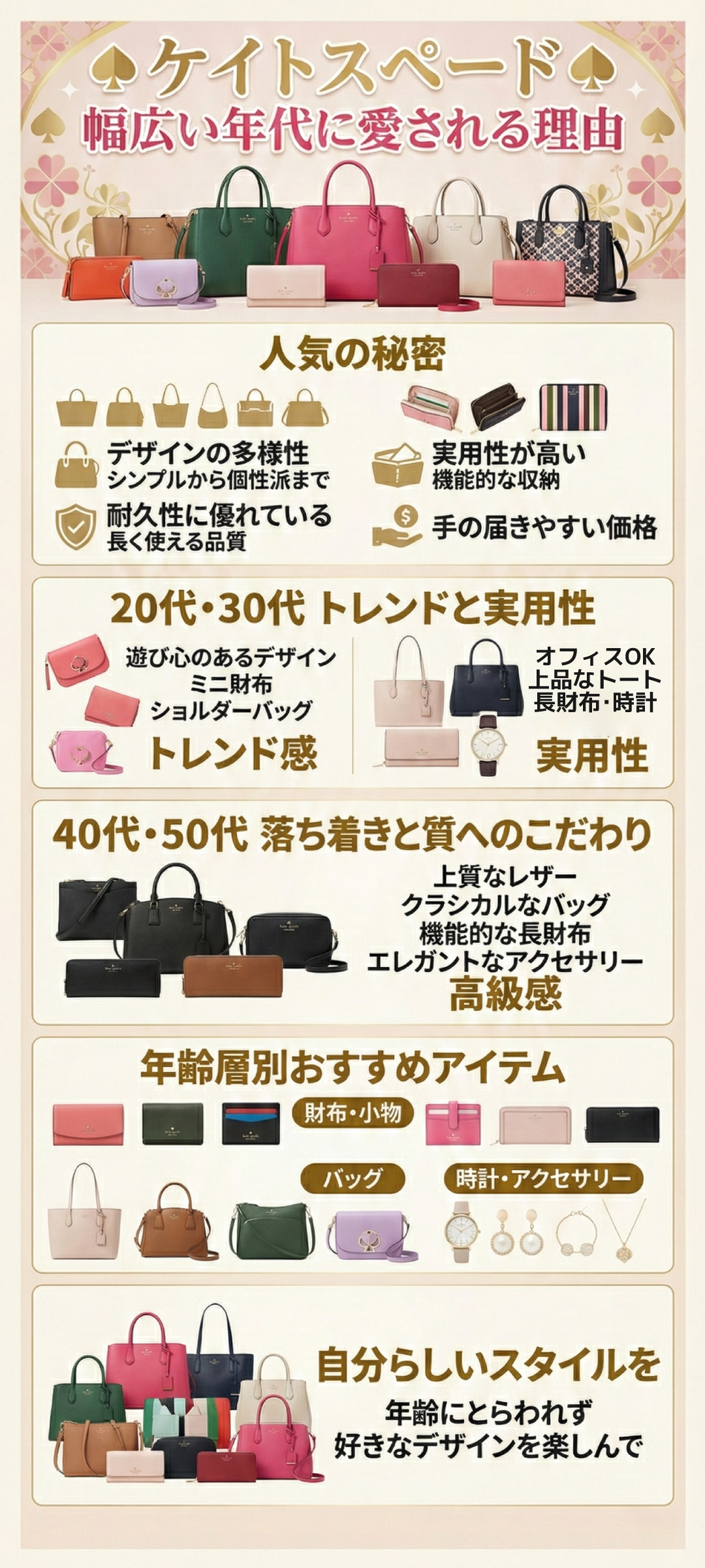 ケイトスペード年齢層の真相！30代40代は痛い？何歳まで似合うか徹底検証
