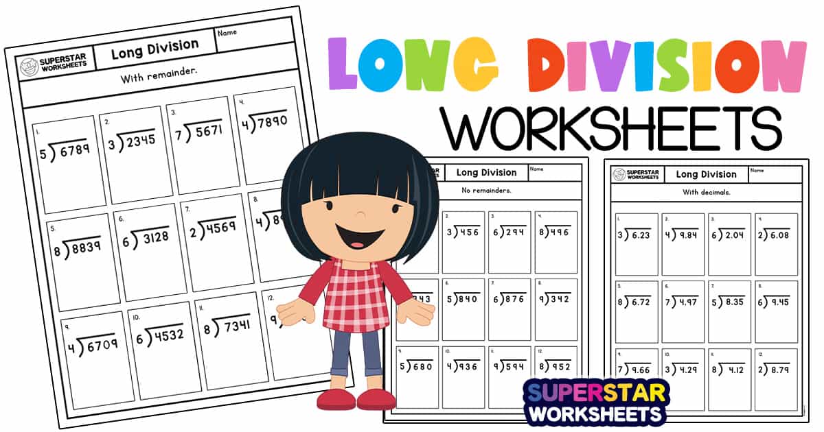 Long Division Problems for Fourth Graders