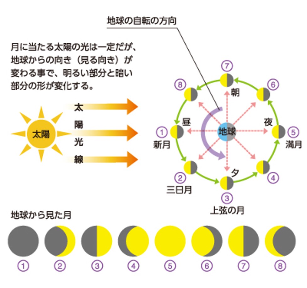 なぜ形が変わる？月の満ち欠けの仕組みと小学生でも即わかる覚え方を徹底解説
