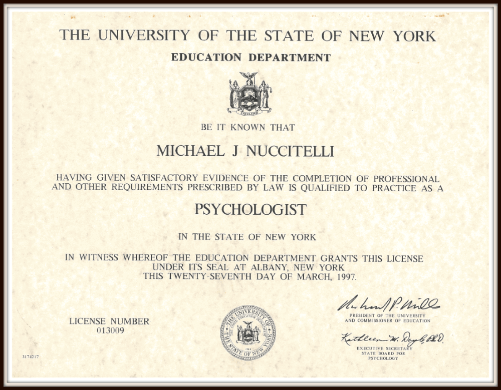 Look up Psychologist License