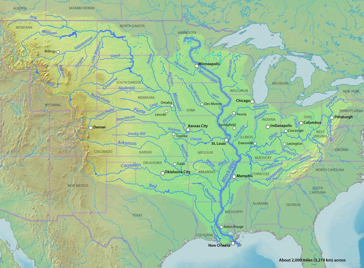 How Long the Mississippi River Is in Miles