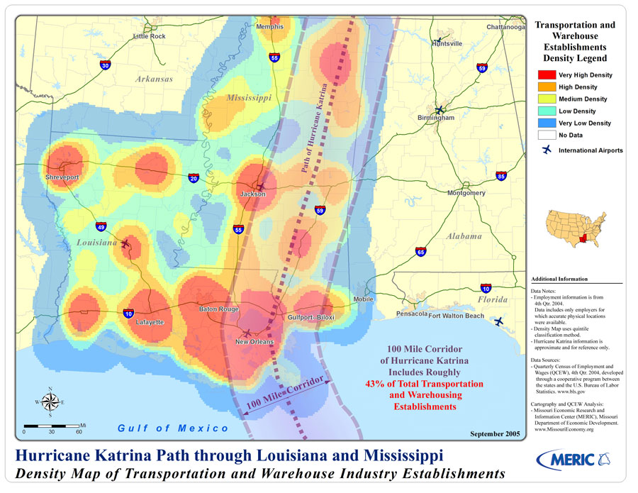 Hurricane Katrina Affected Areas Map