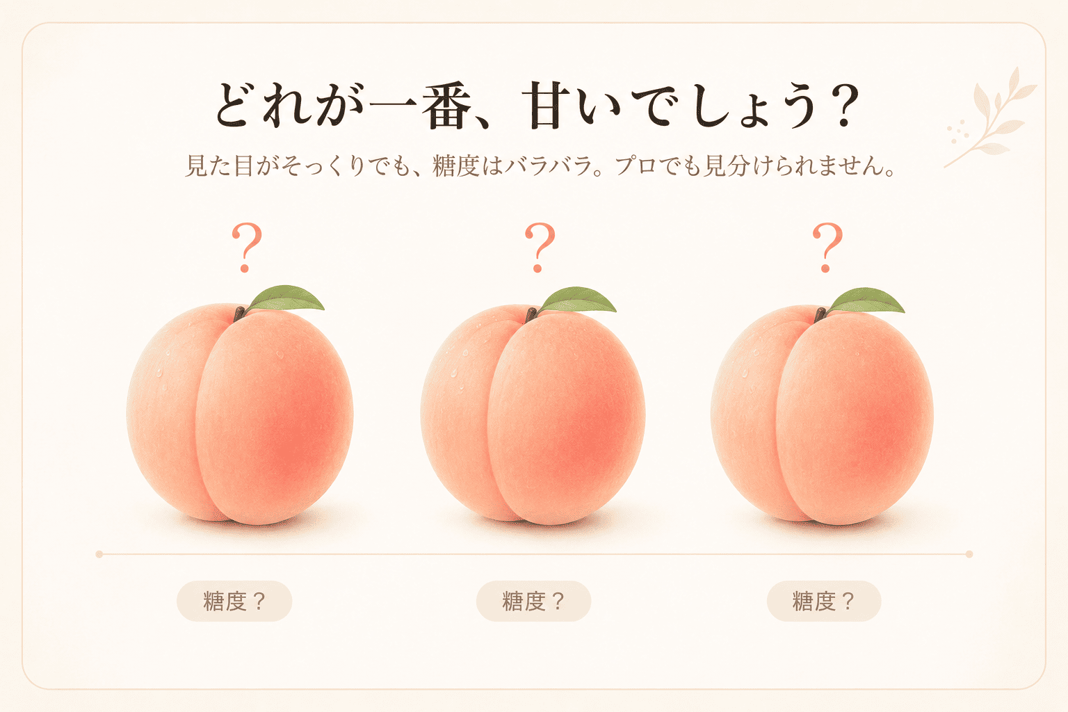 「赤さ」で選ぶと大失敗！プロが暴く桃の本当に美味しい見分け方