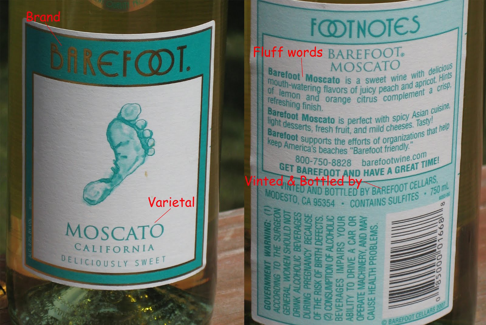How Many Calories in Barefoot Moscato